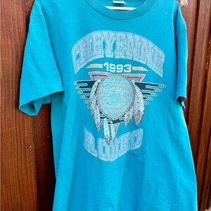 Vintage 90s Single Stitch Cheyenne Rodeo Graphic XL Tshirt